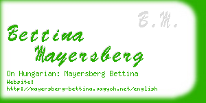 bettina mayersberg business card